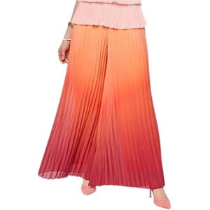 C Wonder Women's Fully-Lined Pleated Palazzo Pant Warm Ombre - Regular